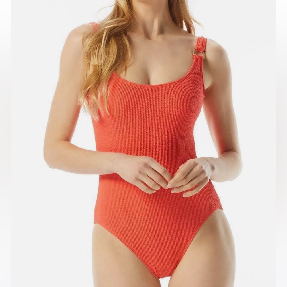 Michael Kors Orange One-Piece Swimsuit